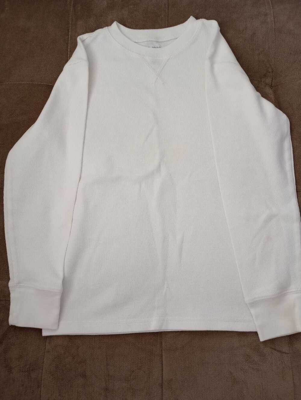 Kids - White Long Sleeve Thermal